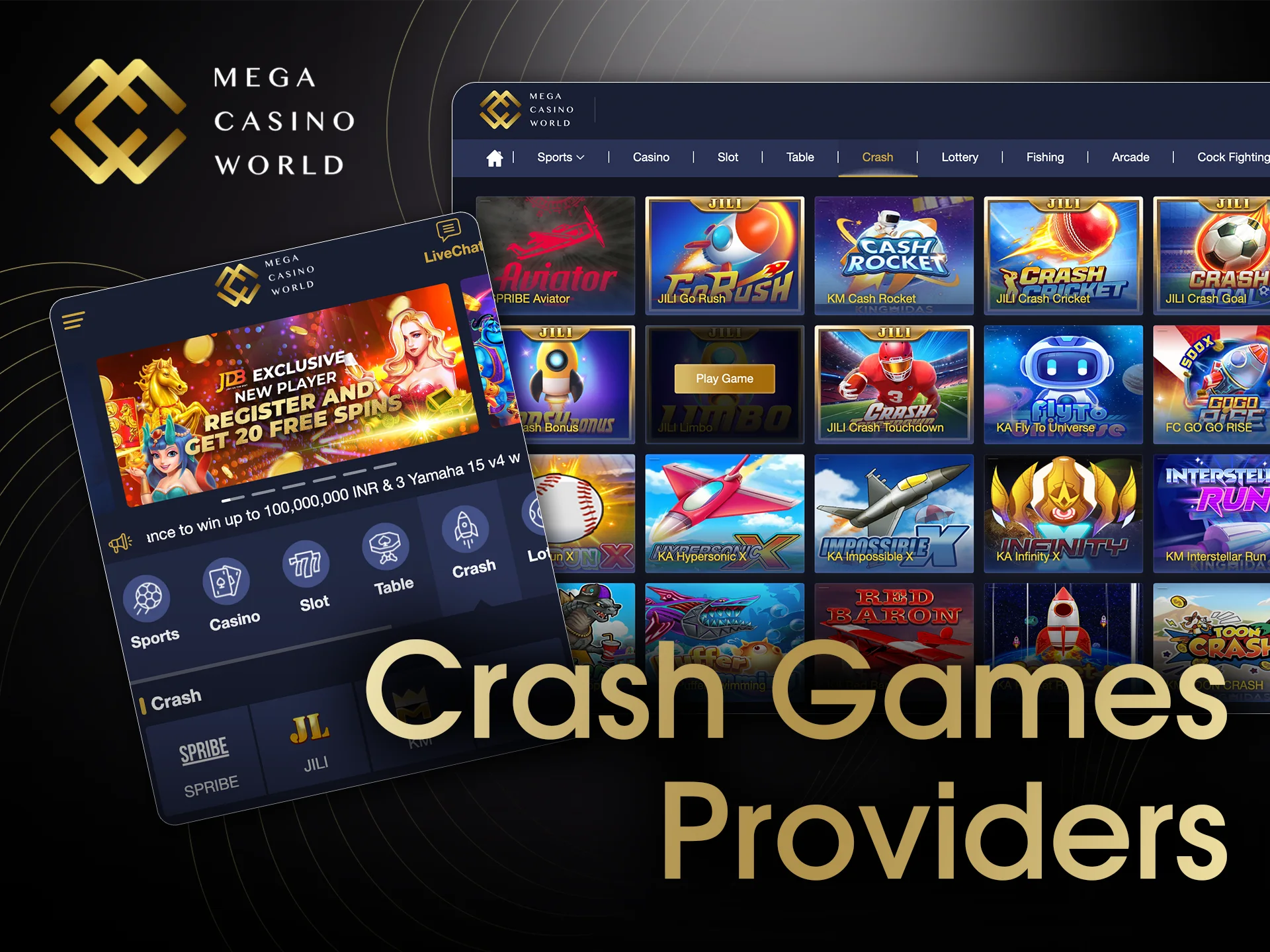 Play top quality developers crash games at MCW.