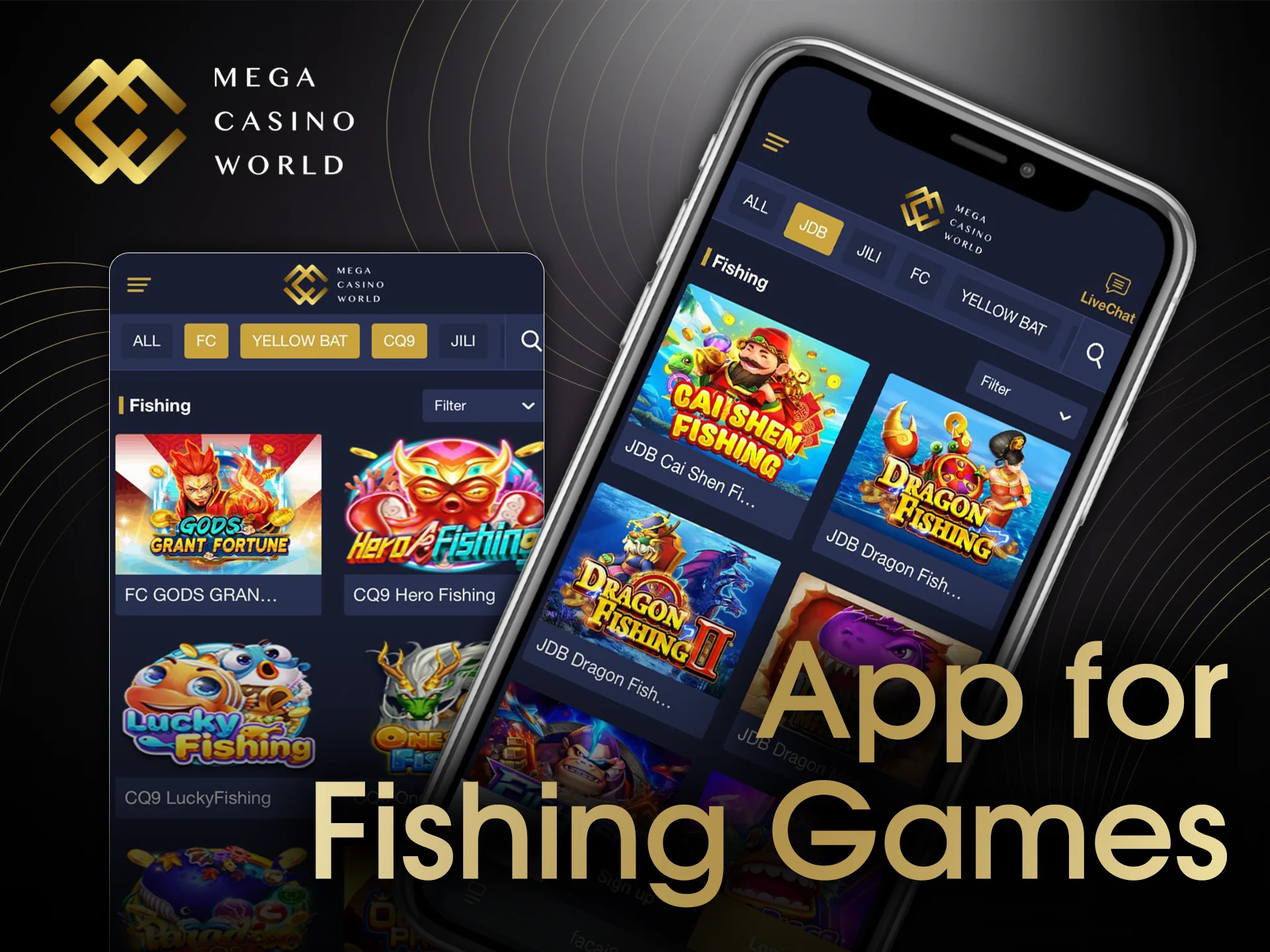 You can download app for playing MCW fishing games and play anywhere.