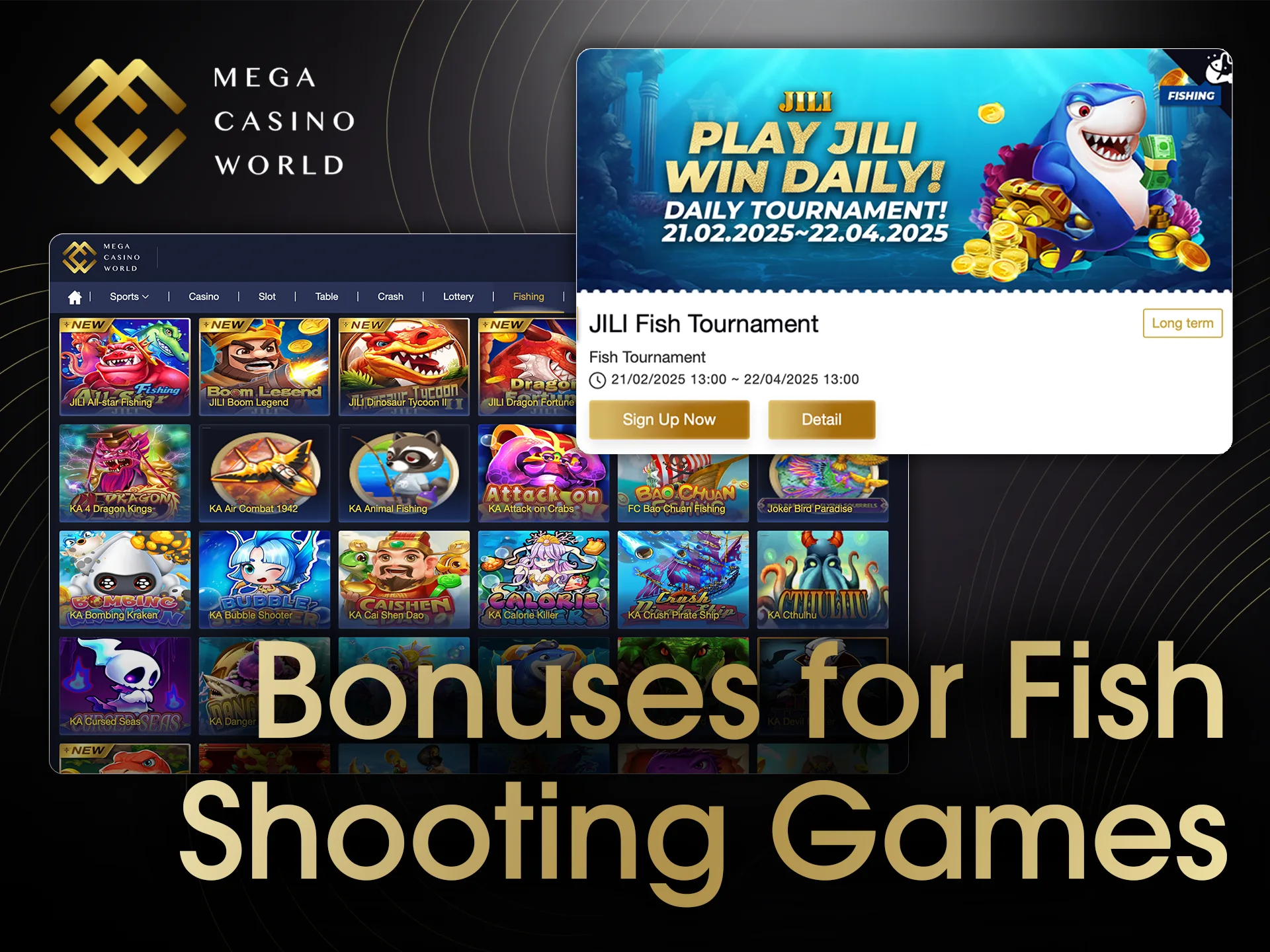 MCW casino offers bonuses for fish shooting games.