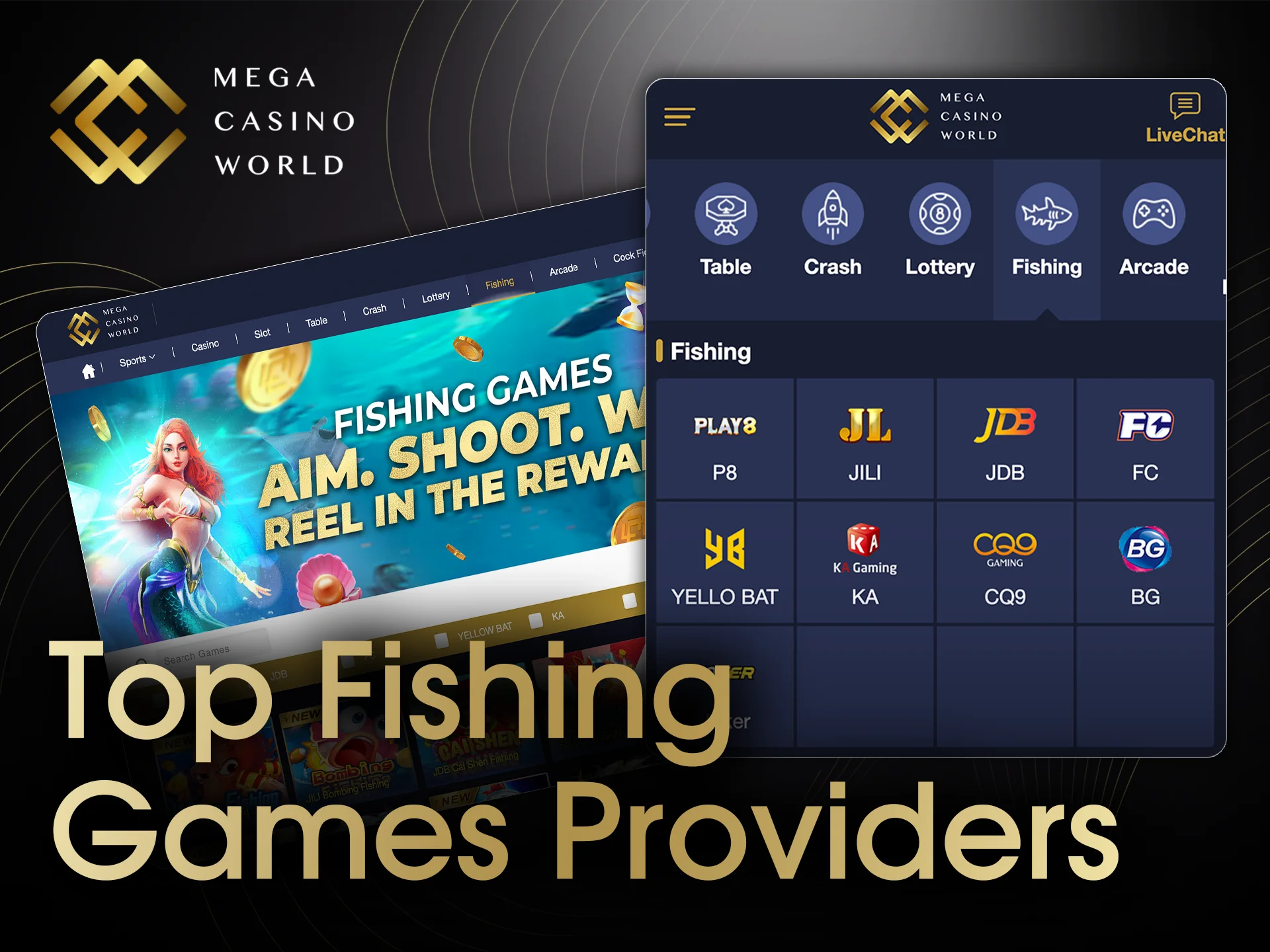 MCW casino partners with top fishing games providers.