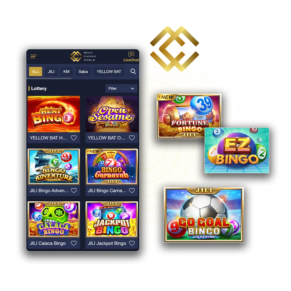 Mega Casino World provides top lottery games in India.