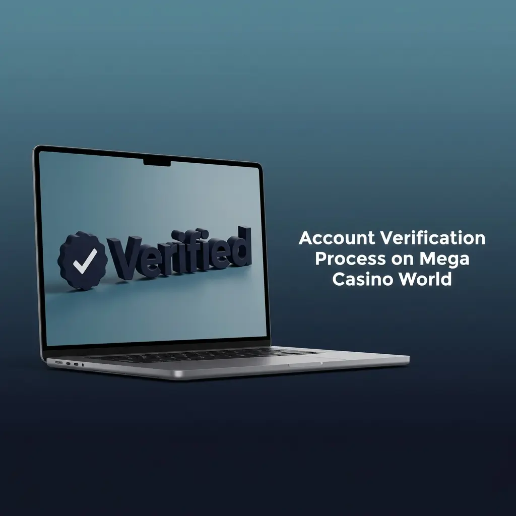 Mega Casino World account verification process showing identity and address document submission steps