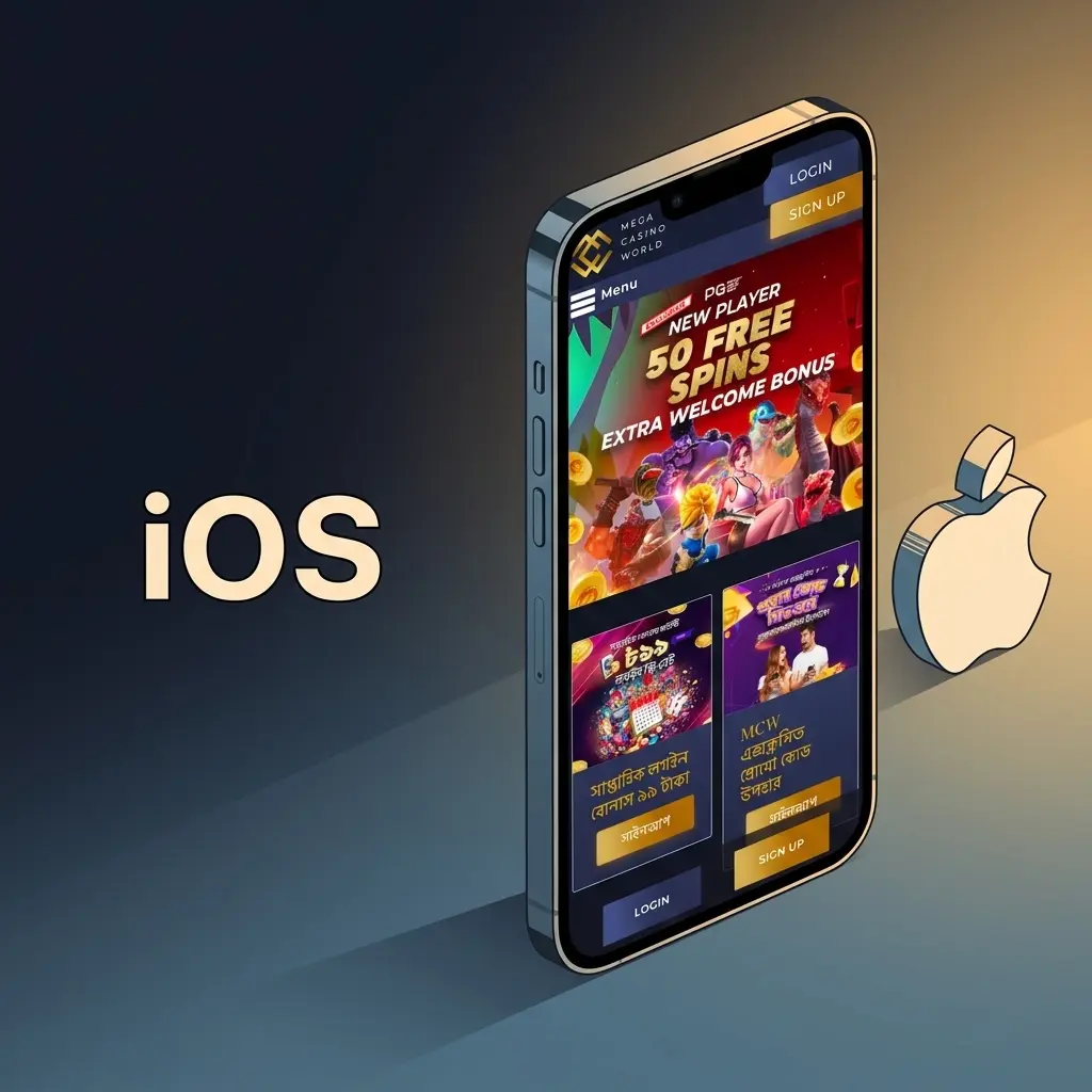 Mega Casino World iOS mobile browser setup guide for iPhone and iPad home screen shortcut installation