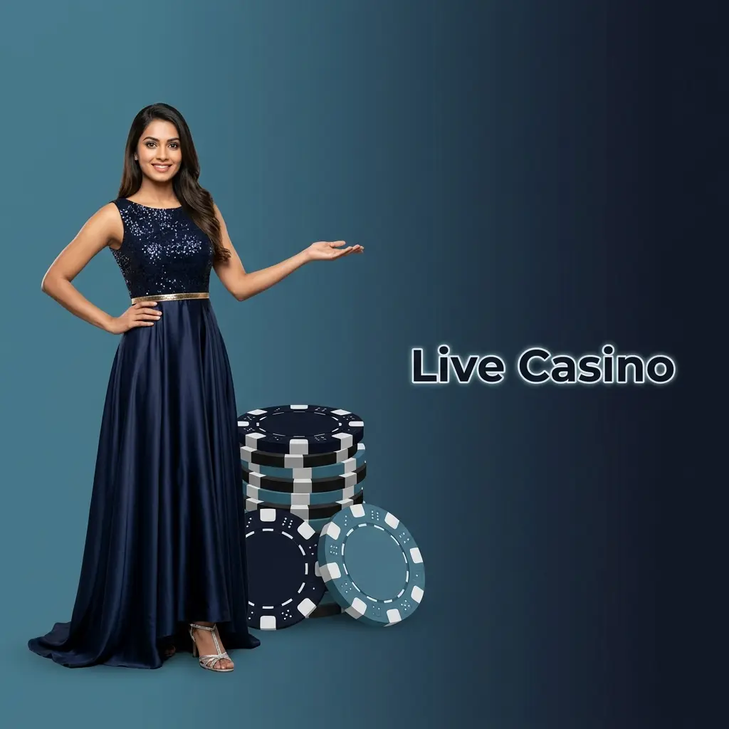Live Casino at Mega Casino World with professional dealers streaming HD table games including Roulette, Blackjack, and Andar Bahar