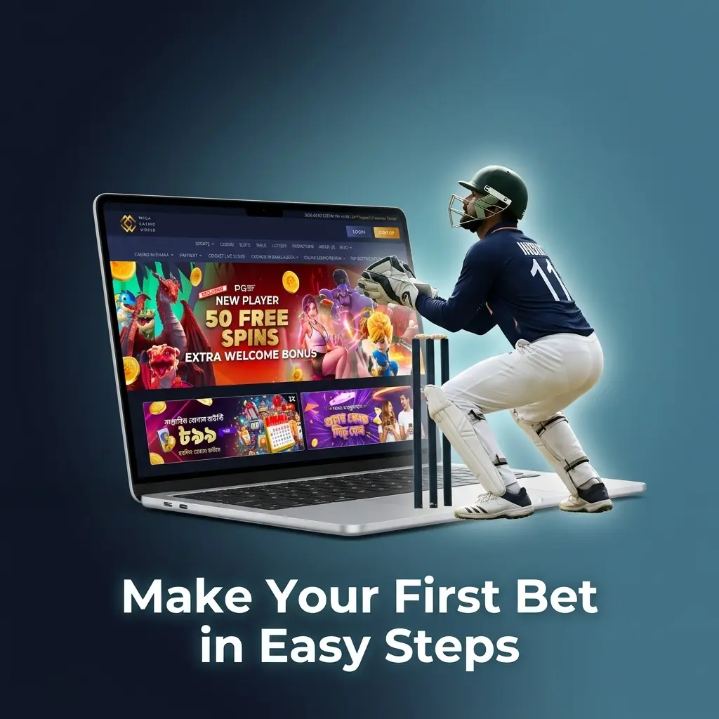 Step-by-step guide to placing your first sports bet on Mega Casino World using UPI or PayTM in INR