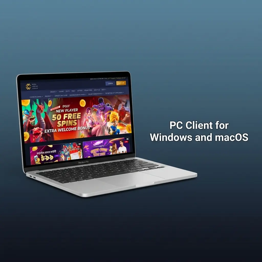 Mega Casino World browser-based platform accessible on Windows and macOS via Chrome, Firefox, Edge, or Safari