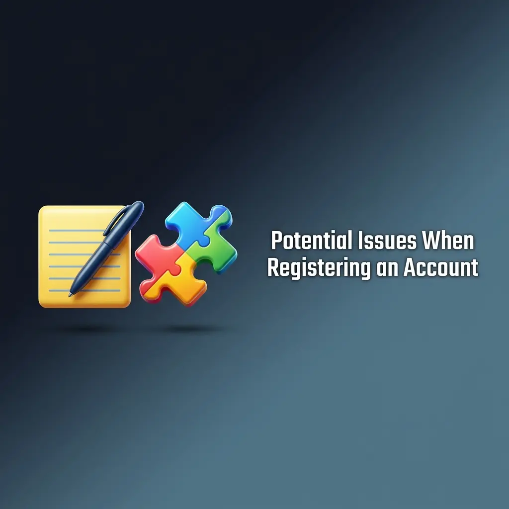 Common account registration issues including OTP errors, email conflicts, form errors, and identity verification problems with solutions