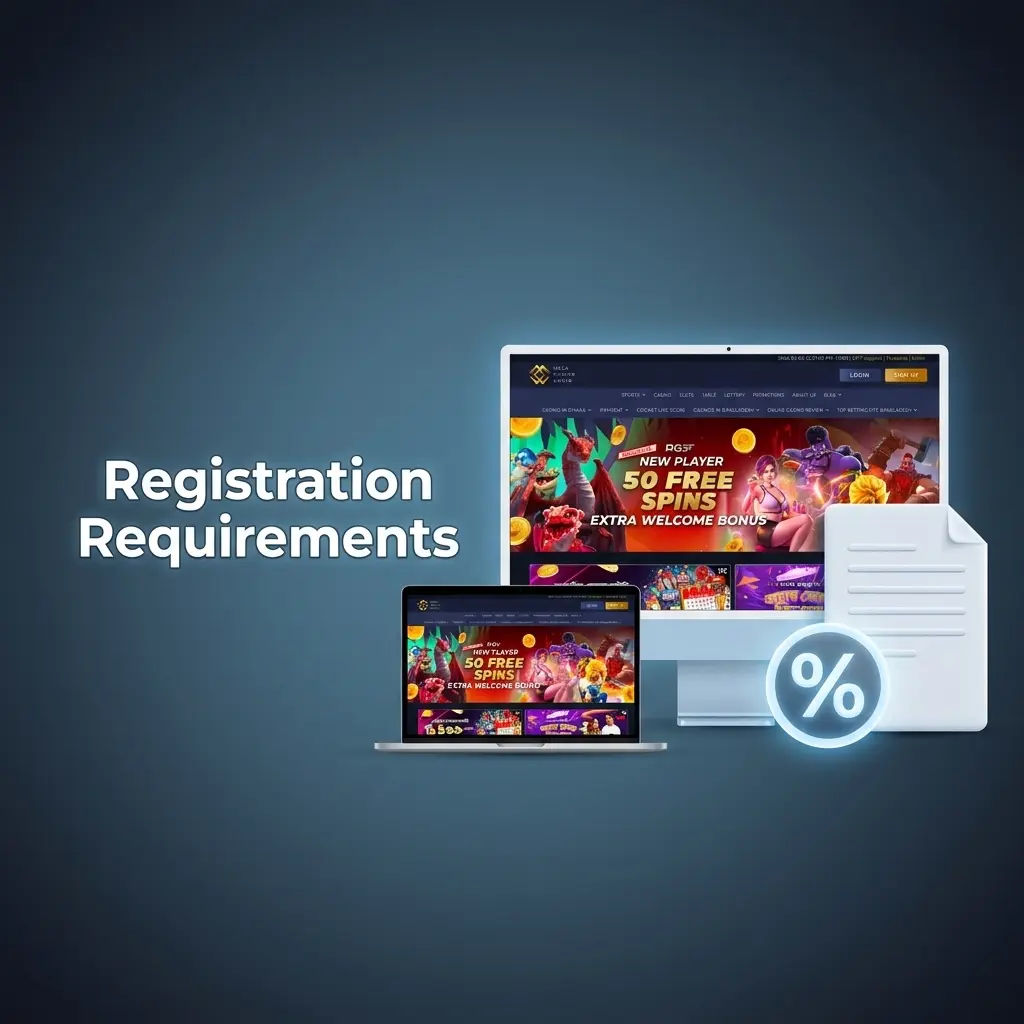 Mega Casino World registration requirements including age limit, ID verification, and jurisdiction eligibility for new users
