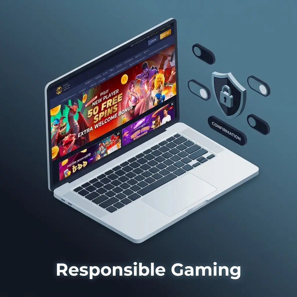 Mega Casino World responsible gaming tools including deposit limits, self-exclusion, and session reminders for safe play